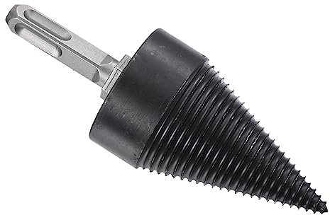PATIKIL 50mm Firewood Log Splitter Drill Bit, Removable Drill Bits Electric Drills Screw Cone Driver with Square Shank for Home and Outdoor