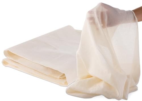 Dimeho Étamine à fromage ourlée en coton réutilisable 9 pieds carrés (1 x 1 mètre) Passoire en mousseline de lait de noix ultra fine Tissu d'égouttage lavable Filtre alimentaire de cuisine pour