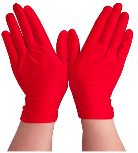 Wicked Costumes Adult Ladies Short Gloves - Red - Fancy Dress Accessory