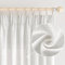 EMEMA Gardinen Vorhänge Leinenvorhang mit Kräuselband Voile Vorhang Leinenoptik Modern Halbtransparent für Wohnzimmer Dekoschal Küchengardinen Schlaufenschal Schlafzimmer Reines Weiß 140 x 215 cm