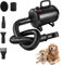 Soffiatore per Cani 2800W Asciugatore per Cani Professionale Asciugatore per Cani Continua con Velocità e Temperatura Regolabile Asciugacapelli per Animali Domestici Asciuga Cane Silenzioso Dog Dryer