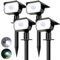 nipify Lampe Solaire Exterieur Detecteur de Mouvement Lot de 4 - Spot Solaire Exterieur Puissant 56 LED/3 Modes avec Étanche, Réglable LED Lumiere Solaire Exterieur pour Jardin Chemins(Blanc Froid)