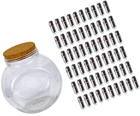 Set of for Anniversary Home Decor Birthday House Decoration Mini Glass Bottles Message Glass Bottle Capsule in Wish Bottle Letter Bottle Letter