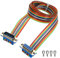 QUARKZMAN 1 Stück IDC Regenbogenkabel Flachbandkabel DB15 Stecker auf DB15 Buchse 39,4 Zoll Länge 2,54 mm Rastermaß Breadboard Jumper Kabel für elektronische Projekte