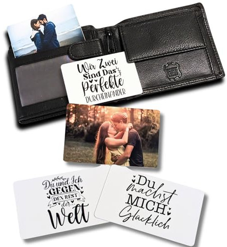 Magic of Nature Liebes Visitenkarten mit persönlichen Foto und Wunschtext | Partner Geschenk | Brieftaschen Karte I Fotokarte I Geschenkidee