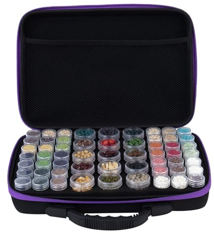 Organisateur de graines de jardin 60 machines à sous Organisateur de stockage de graines avec poignée et fermeture à glissière, boîte de stockage des graines anti-humidité avec insert EVA pour les pl