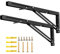 Klappkonsole Schwerlast 400 mm, LSK Klappwinkel 90 Grad Schwarz 2 PCS Metall Klappregalhalterungen 40,6 cm Klappscharnier für Klapptisch Wandmontage Wandtisch Klappbar Wandregal Tragkraft 100KG
