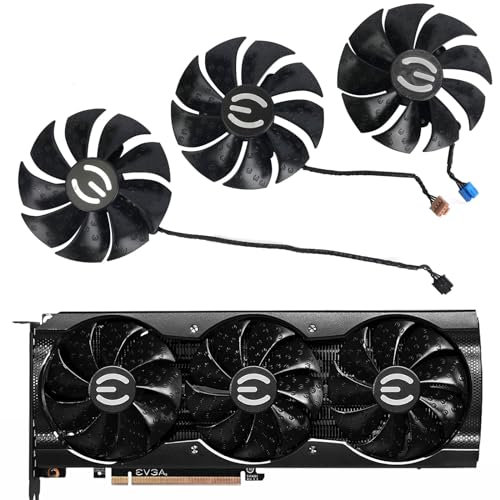 LTANDBR 87mm T129215SU PLA09215S12H 12V 0.55A 4Pin Graphics Card Fan for EVGA RTX 3070 3080 3090 XC3 Black Gaming Graphics Card Fan