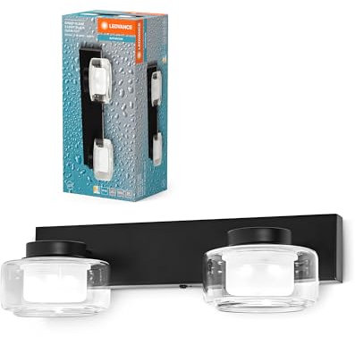 LEDVANCE ORBIS Flame Wand- und Deckenleuchte mit LED, schwarz, 11W, 700lm, 3000/4000K, Farbtemperatur über Wandschalter einstellbar (kaltweiß/warmweiß), IP44 Schutz vor Fremdkörpern und Spritzwasser