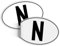 Finest Folia Länderkennzeichen Aufkleber 2er Set nach DIN Norm 17,5x11,5cm Kennzeichen Sticker für Auto LKW Wohnmobil wetterfest selbstklebend R226 (29 Norwegen, Aufkleber)