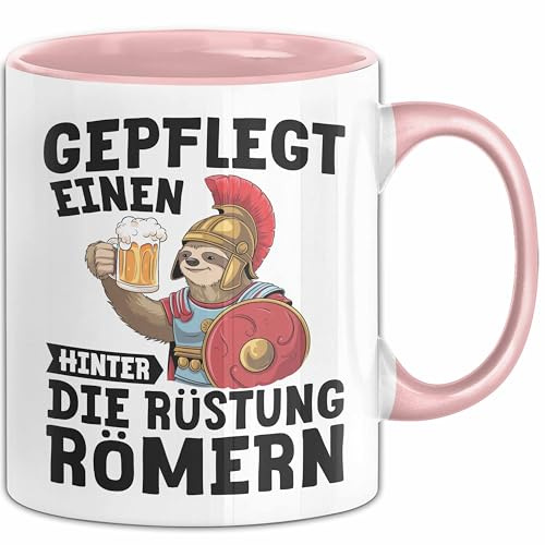 Biertrinker Tasse Geschenk Gepflegt Einen Hinter Die Rückstung Römern Becher (Rosa)