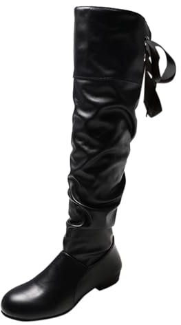 EJIMUQO Regalo Di Natale Stivali Alti Donna Curvy Stivali Country Line Dance Donna Stivali Tacco Donna Curvy Stivaletti Biker Donna Marroni Stivali Con Zeppa Stivali Marroni Tacco A Spillo