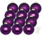 Inge Glas große Weihnachtskugeln mit Haken | Christbaumkugeln aus Glas | Set 12 Kugeln 8cm groß und 40 Aufhänger | Christbaumschmuck Weihnachtsbaumkugeln (Purple Symphony | lila)