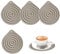 Gaaines 4 Pcs Round Silicone Food Warming Mat Microwave Plate Warmers for Warming Dinner, Multi-Purpose Silicone Trivet
