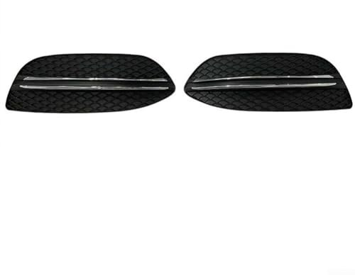 Kühlergrill-Abdeckung, kompatibel mit für Benz W205 2015 2018, schwarz und verchromt, schützt Nebelscheinwerfer vor Beschädigungen