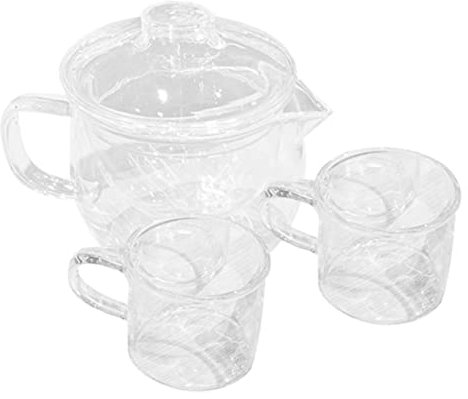 Cabilock Jarra De Té De Cristal Floral Tetera De Infusiones Tetera De Vidrio Manual