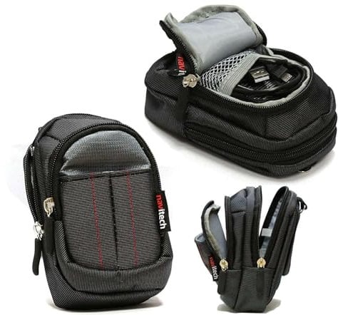 Navitech Sac pour Appareil Photo Noir - Compatible avec Le Panasonic LUMIX DC-TZ99E-S Compact Appareil Photo