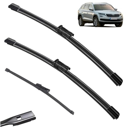 3-teiliges Wischerblatt-Set für Linkslenker vorne und hinten, für Skoda Kodiaq 2016–2023, Windschutzscheiben-Regenbürsten 24–21/13