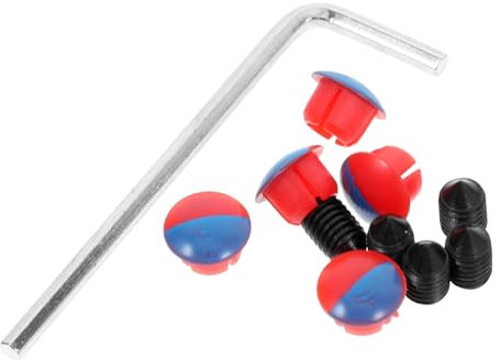 Holibanna 5Pièces Couvercles De Trou Évier De Cuisine Caps Rouge Et Bleu Pour Robinet Bouchon De Trou Avec Vis Et Clé Allen Accessoires Évier