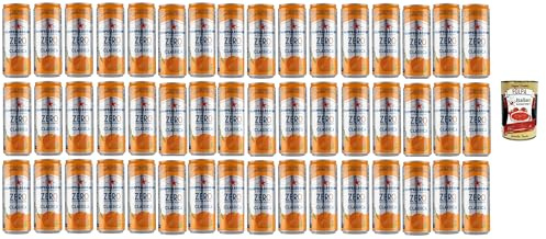 Italian Gourmet Aranciata Zero bevanda Orangenlimonade 48 x 33cl | Senza zuccheri, gusto arancia; prickelnd erfrischend in Dosen, servire ben, Gesamtnettogewicht 15,84 L + Kostenlos Polpa 400g