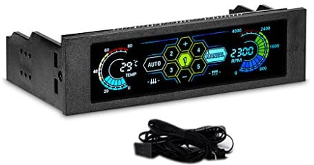 50W Multi-Funzione PC CPU 5 Canali Ventole Controller Per LCD Fan Temp Regolatore di Velocità Pannello Frontale 5.25 Bay Fan Speed Controller Pc Case Hub Computer