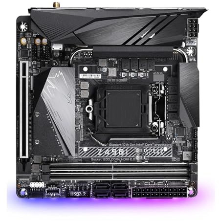 Cartes mères Fit for GIGABYTE Z490I AORUS Ultra LGA1700 Compatible avec Les processeurs Intel Core i9-11900KF, i7-11700F, i5-11400F, i3-10100F, DDR5, M.2 et HDMI