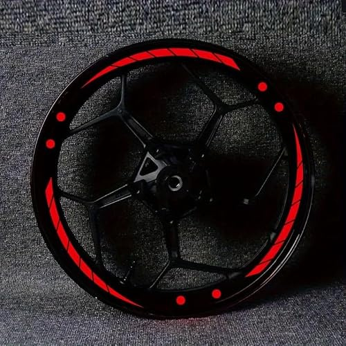 YDSTNiu Adesivi Cerchi Moto per Vespa GTS 310, Decalcomanie Ruota Auto Paracolpi Grafica Tuning Strisce Catarifrangenti Vinile Esterno Sport,Red