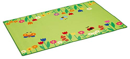 Erzi 51175 Teppich Blumenwiese, geeignet für Gruppenräume und Kinderzimmer