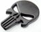 Garage-SixtySix Metall Emblem Aufkleber Punisher Schwarz