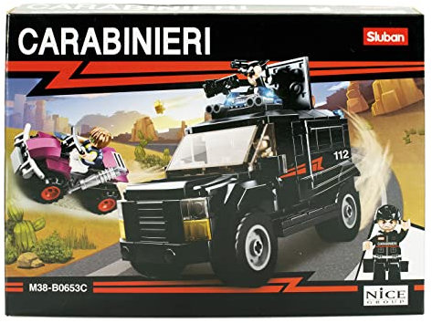 Nice Group Mattoncini-CARABINIERI Camionetta Costruzioni, Colore Blu Scuro, B0653