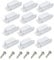 Door Catch,Cupboard Magnetic Door Catch for Cabinet 12PCS +52 Pcs Screws Kit Heavy Duty Magnet Catches Kitchen Latch Small Home Furniture Wardrobe White
