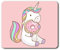 Destination Vinyl Ltd Cute Pink Unicorn Donut Horse Girls Mouse Mat Pad Computer PC Laptop Gaming Office Home Desk Accessory Gadget 8840