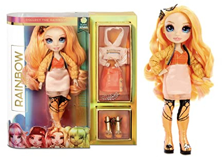 Poppy Rowan - Orange Themed Doll With Luxury Outfits, Accessories and Fashion Doll Stand - Rainbow High Series 1 - For Girls Age 6+ [Amazon exclusive]