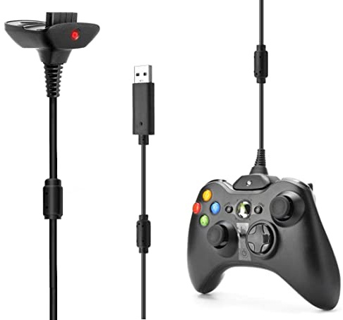 TheMax® x.box 360 Controller Charging Cable Replacement USB Charging Cable/Lead Adapter for X.box 360 Controller/X.Box 360 Slim Wireless Gamepad Controllers