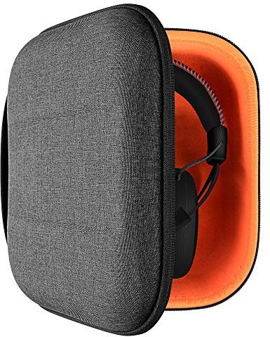 Geekria Shield Headphones Case Compatible with Hyperx CloudXStingerCore, CloudIII, CloudII, CloudStingerCore Case, Replacement Hard Shell Travel Carrying Bag with Cable Storage (Dark Grey)