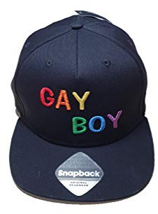 Generisch Bestickte Snapback Cap Gay Boy in 3D Optik. Ideal für Pride, CSD usw. Größenverstellbar