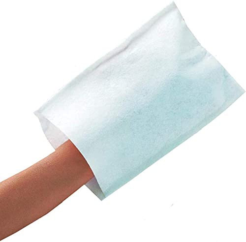 AMD - 100 Gants De Toilette Molletonnés Non Tissés Jetables 80 GR/m² - Ultra Doux