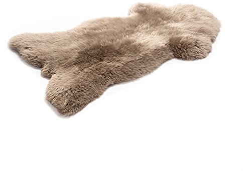 Decorating Sheepskins Premium Merino Schaffell Echt Groß 100-110 cm, Lammfell Echt Beige, Fell für Stuhl, geruchlos, Alternative zu Kunstfell, Lammfell Teppich für das Sofa, Schaffelle, Lammfelle