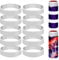 KINBOM 10Pcs Silicone Bands for Sublimation Tumbler Shrink Wrap, Elastic Heat Resistance Silicone Sleeve for Sublimation Paper Holder Ring Prevent Ghosting for DIY Water Bottles Cups Crafts (White)