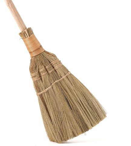 TTS For Home Vietnamese Straw Soft Broom for Cleaning with Long Handle Broom- Broom Decorative 9.45'' Width, 45.28 Length