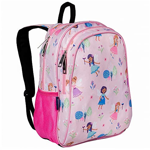 Wildkin 38,1 cm großer Kinderrucksack für Schule und Reisen – langlebig, gepolstert, mehrere Taschen, Jungen und Mädchen im Alter von 5–10 Jahren, Feengarten, 15 x 11 x 7 Inches, 38,1 cm großer