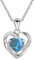 Vipomkowa Ring Holder Necklace Rose Gold Fashion Opal Heart Necklace 1PC Diamond Necklace Woman Beating Dazzling Heart Shaped Diamond Pendant Small Diamond Pendant Sister Birthday Gifts