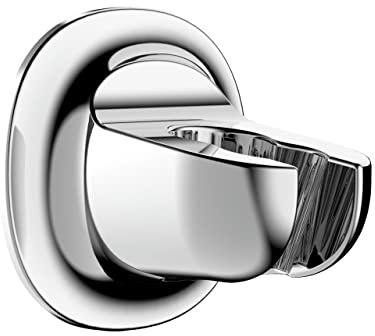 WENKO, Supporto per Soffione Libertà, a Parete per Doccette, in Robusta Plastica (ABS), Rimovibile Senza Lasciare Residui, Diametro 7 cm, Cromato