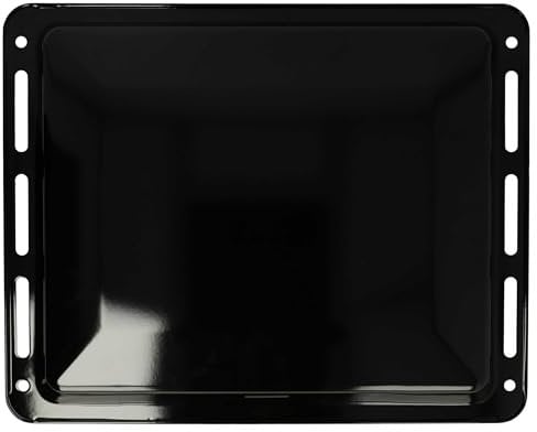 vhbw Bandeja compatible con Siemens serie HR6, HR6xxxx horno - 46 x 36,6 x 3,2 cm - Reemplaza 434038, 662999 Negro