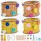 WEBEEDY 4 Stück Korbflecht Set DIY Korbflechten Bastelsets für Kinder Korbflechten zum Befüllen, Kreativsets zum Basteln Ostern Geschenkidee und Dekor