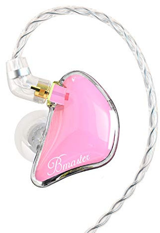 BASN Bmaster DREI-Dynamische Treiber In-Ear-Monitore Kopfhörer mit Zwei Abnehmbaren Kabeln Ohrhörer Geeignet für Tontechniker Musiker (Rosa)