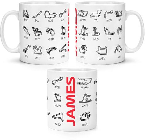 Personalised Motorsport Racing Circuits Tracks 10oz Mug Cup