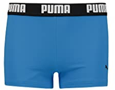 PUMA Badehose für Jungen Swim Boys Logo Trunk Badeshorts Jungen schnelltrocknend Chlorbeständig, Farbe:Blue, Bekleidung:128