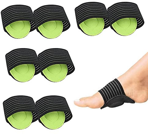 Arco Soporte para Pie Plano,4 pares Plantillas de Soporte de arco Plantillas Ortopédicas Cojín de Apoyo para Arco Fundas de Cojines de Suaves para Soporte de Fascitis Plantar y Soporte de Pie Plano