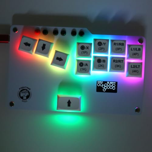 Dpofirs für Fighting Box Gaming-Tastatur, Fighting Gamepad Controller Arcade Joystick, Arcade Fight Stick für MiSTerFPGA, PC, PS3, Switch, Steam Deck, Android